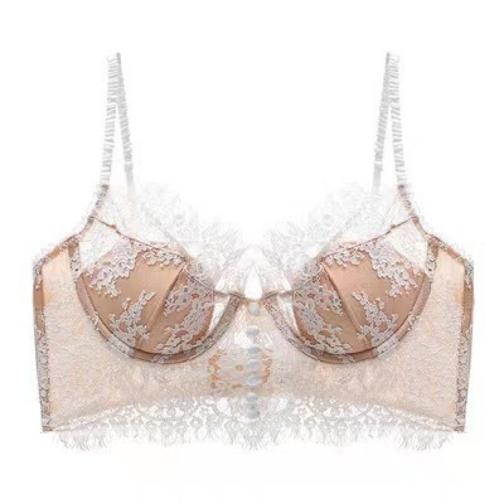 Embroidery Underwear - Koronkowa, bezszwowa, haftowana kwiatami, siateczkowa, modelująca