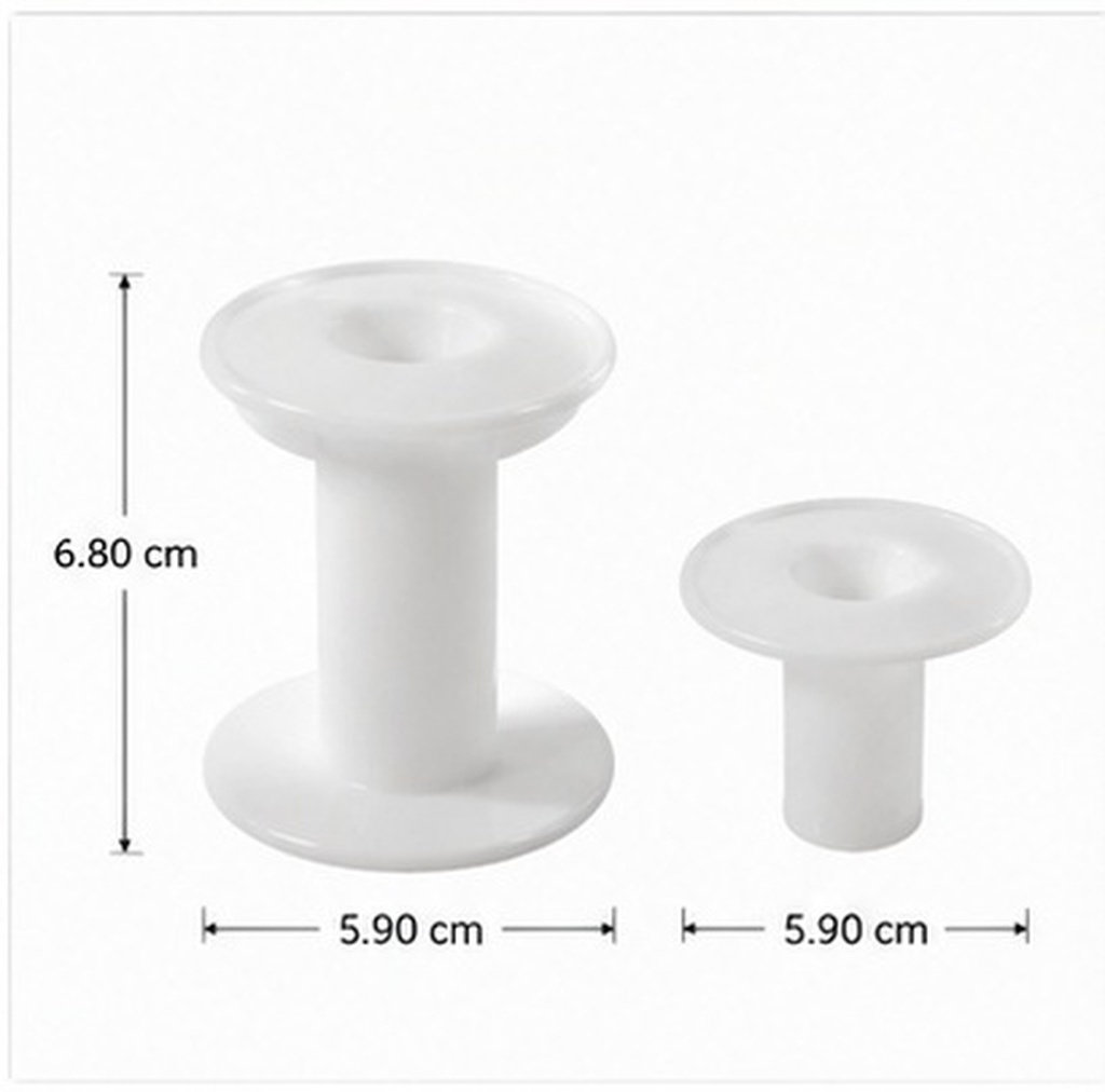 Embroidery Thread - 10 sztuk plastikowych szpulek białych, uniwersalnych,