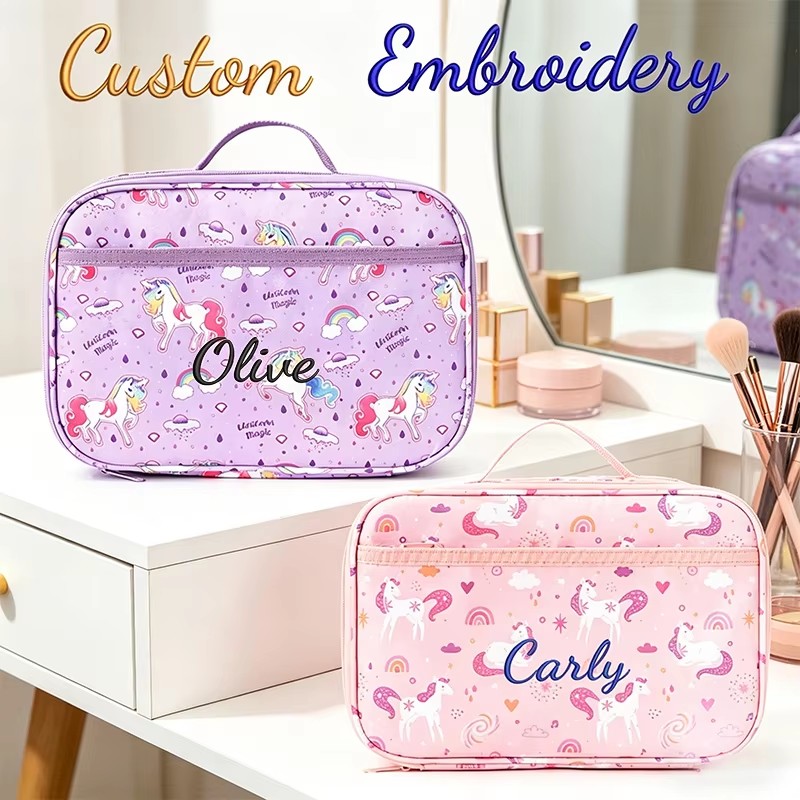Embroidery Unicorn - Personalizowana torba termiczna na lunch dla