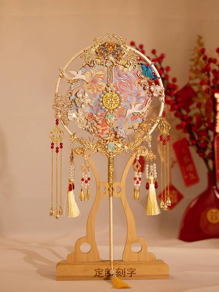 Embroidery Kit - Zestaw DIY wachlarza ślubnego w stylu