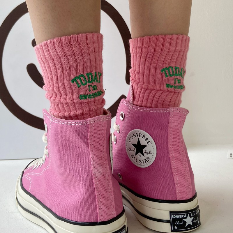Embroidery On Socks - Dla mężczyzn kobiet para zabawnych bawełnianych