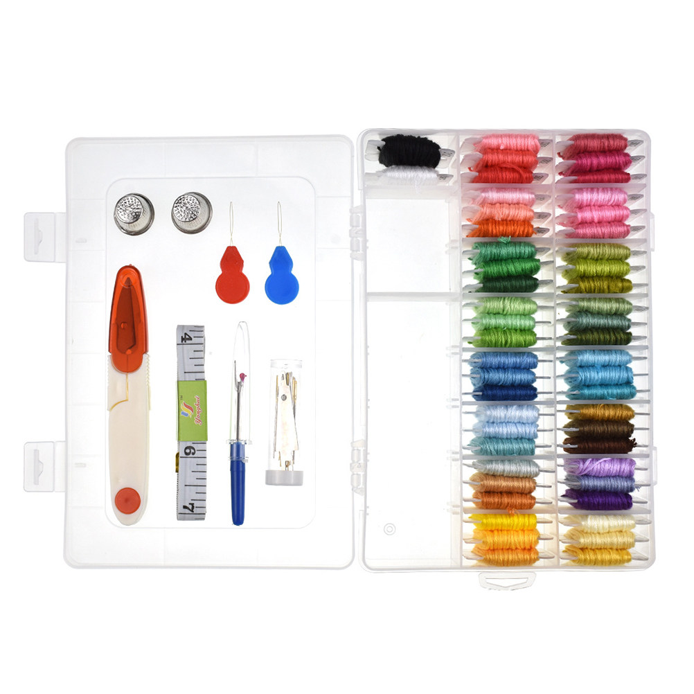 Embroidery Kit - 50 Zestawów do haftowania z wzorami