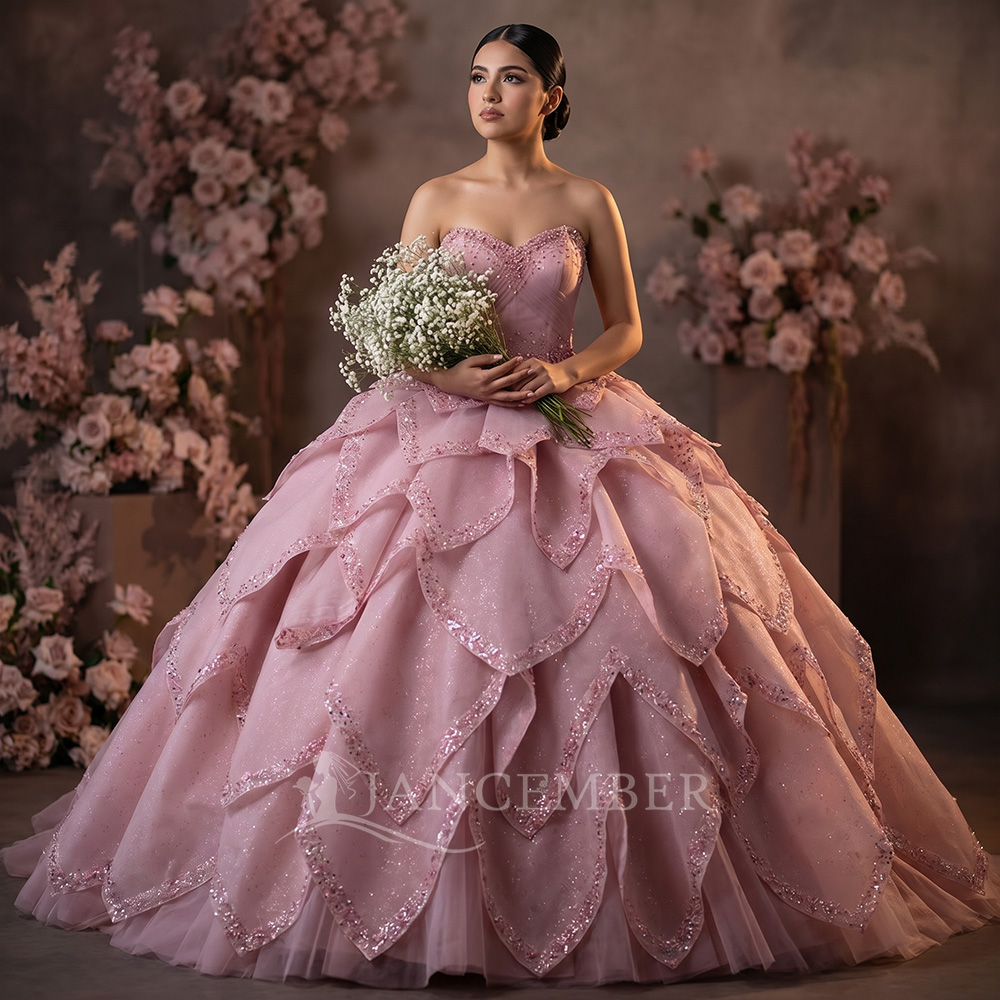 Embroidery Removal - Luksusowa suknia balowa Quinceanera z odpinanym