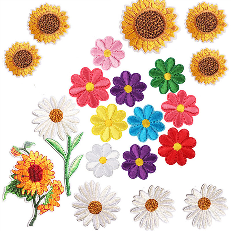 2-10Pcs Kwiatowe naszywki na n – Embroidery Daisy Flower recenzja i cena
