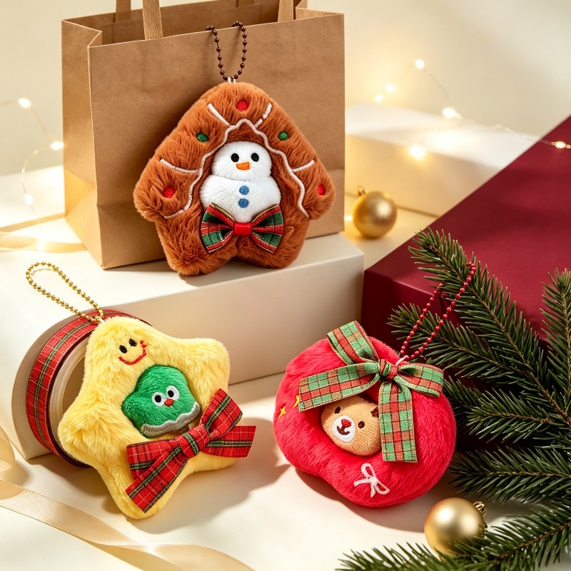 3-pak pluszowych haftowanych o – Embroidery Xmas recenzja i cena