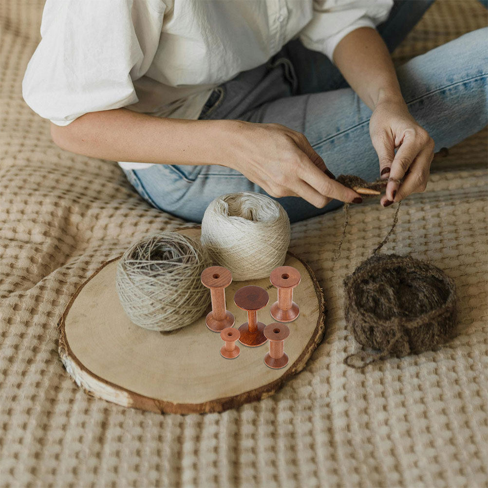 Zestaw 7 drewnianych szpulek n – Embroidery Thread recenzja i cena