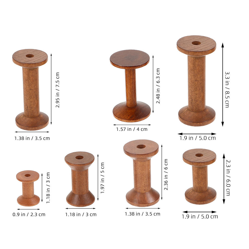 Zestaw 7 drewnianych szpulek n – Embroidery Thread recenzja i cena