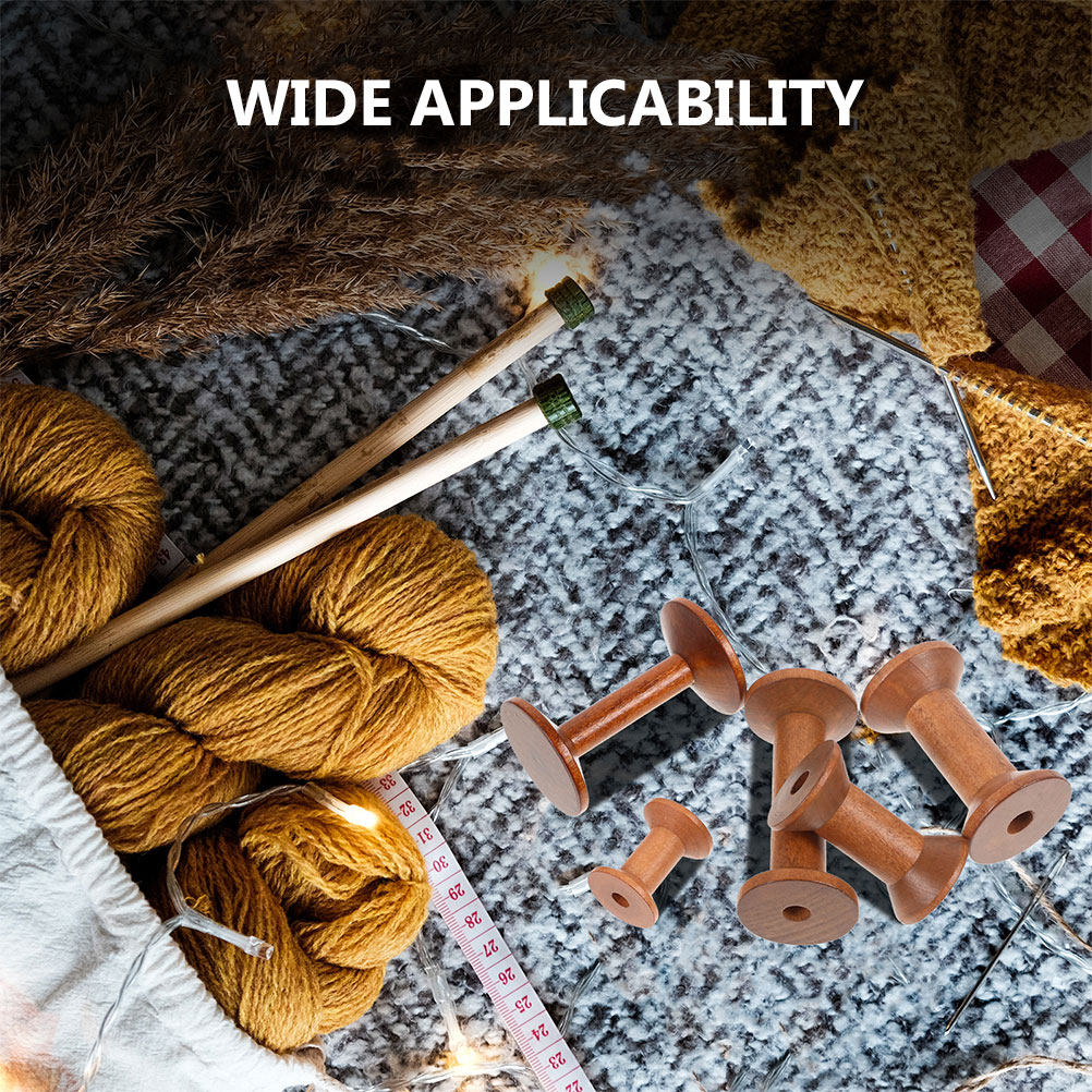 Zestaw 7 drewnianych szpulek n – Embroidery Thread recenzja i cena