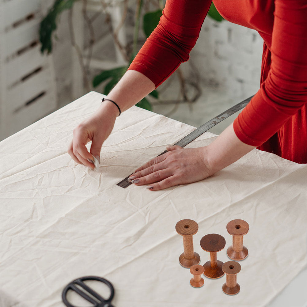 Zestaw 7 drewnianych szpulek n – Embroidery Thread recenzja i cena