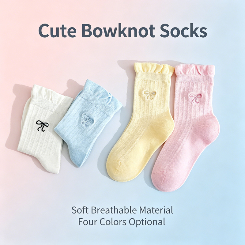4 pary dziewczęcych letnich sk – Embroidery On Socks recenzja i cena