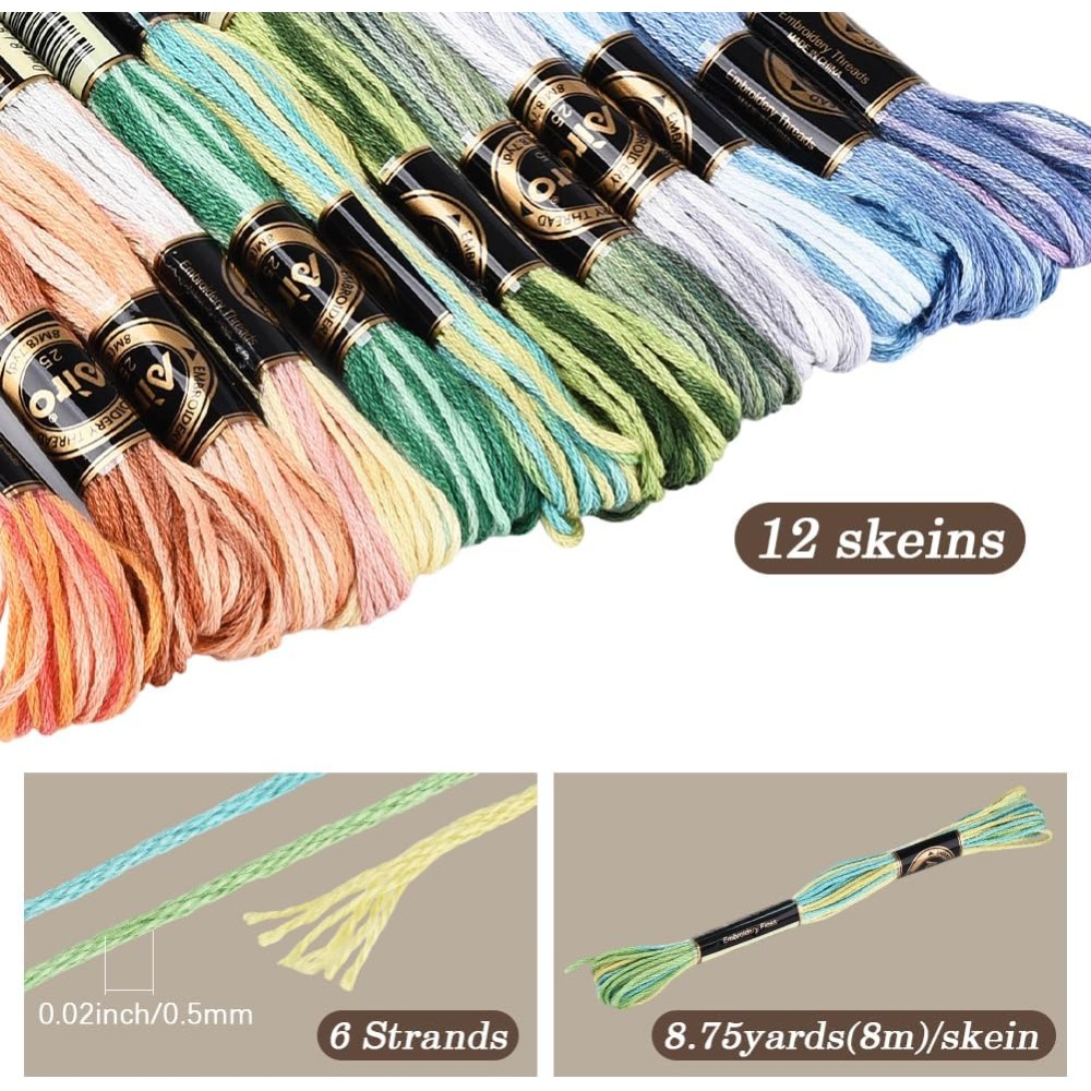 12 motków, 105 jardów, mulina  – Embroidery Thread recenzja i cena