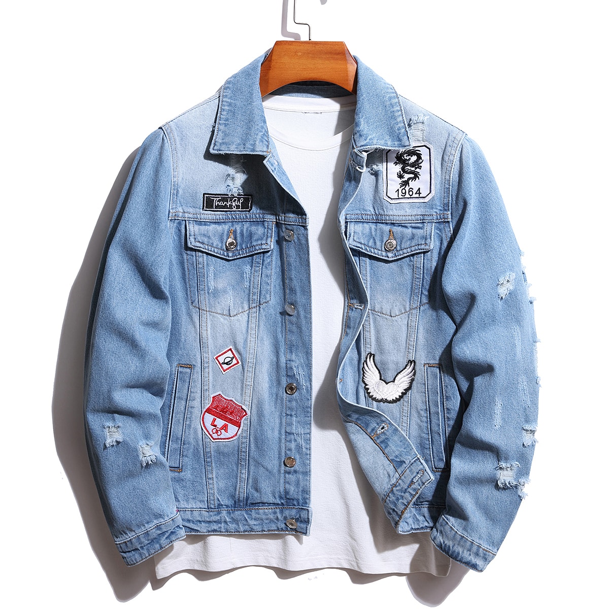 Męska kurtka jeansowa w stylu  – Embroidery Jacket recenzja i cena