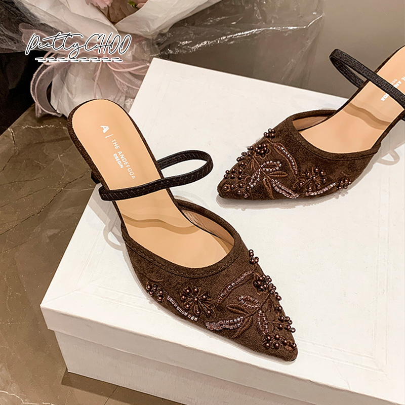Czółenka z paskiem na pięcie z – Embroidery Shoes recenzja i cena