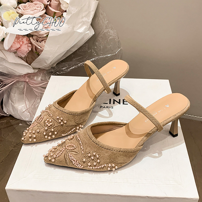 Czółenka z paskiem na pięcie z – Embroidery Shoes recenzja i cena