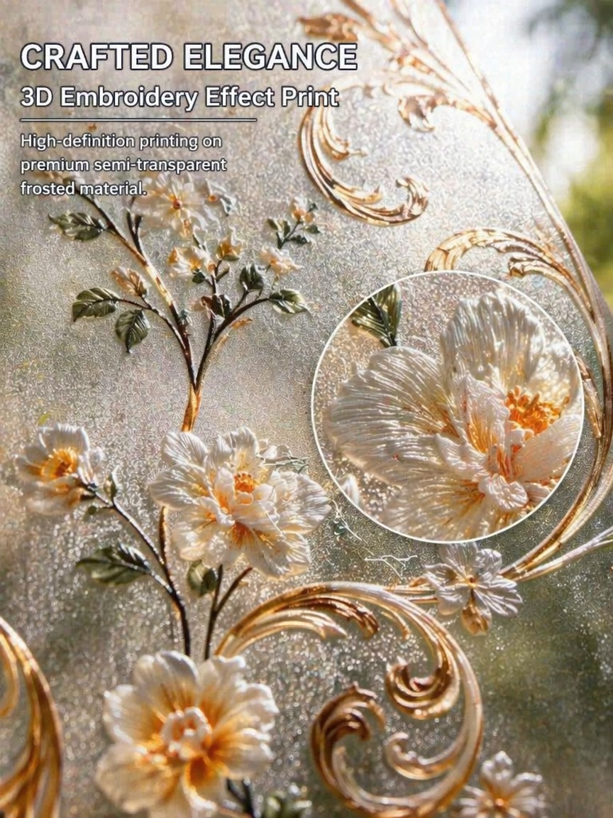 Folia okienna z wzorem haftu,  – Embroidery Removal recenzja i cena