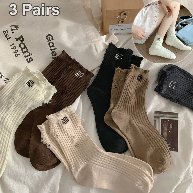 3 Pary Luksusowych Skarpet Dam – Embroidery On Socks recenzja i cena