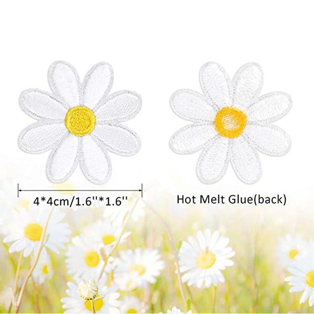 10 szt. Naszywki z kwiatami st – Embroidery Daisy Flower recenzja i cena