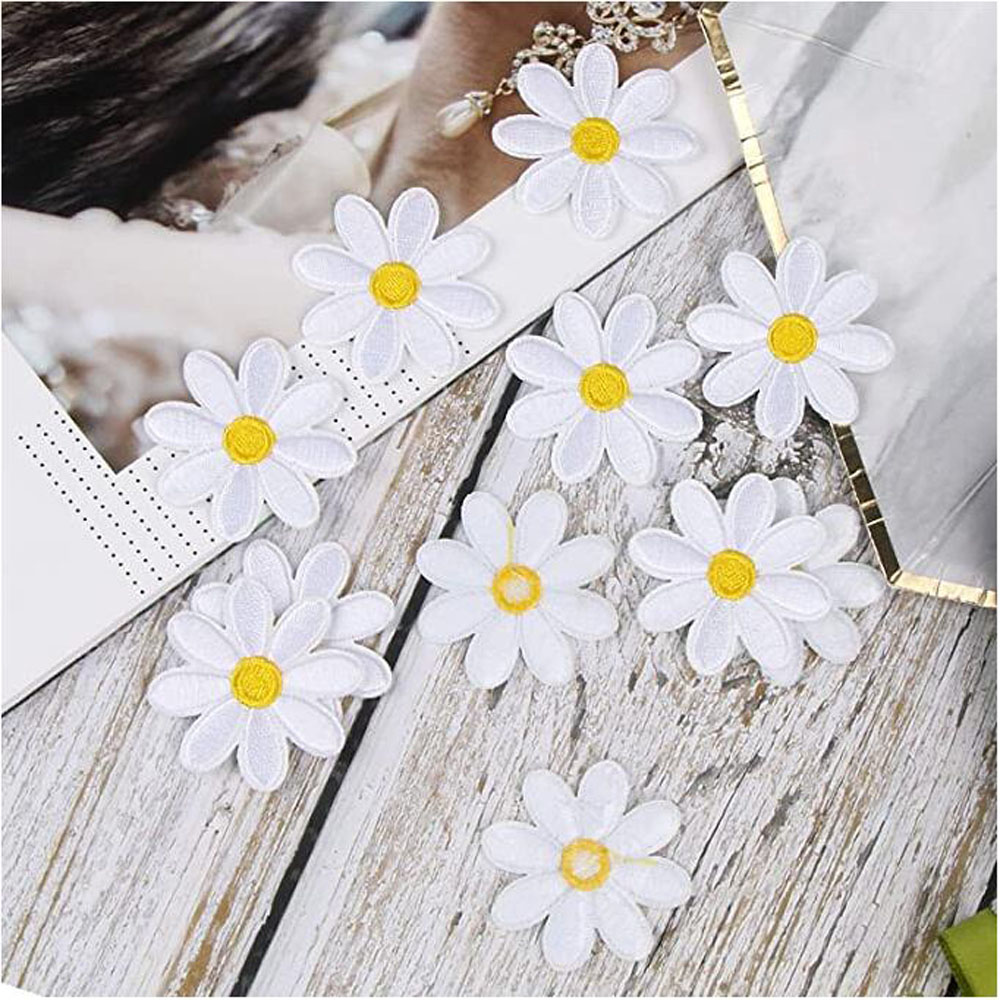 10 szt. Naszywki z kwiatami st – Embroidery Daisy Flower recenzja i cena